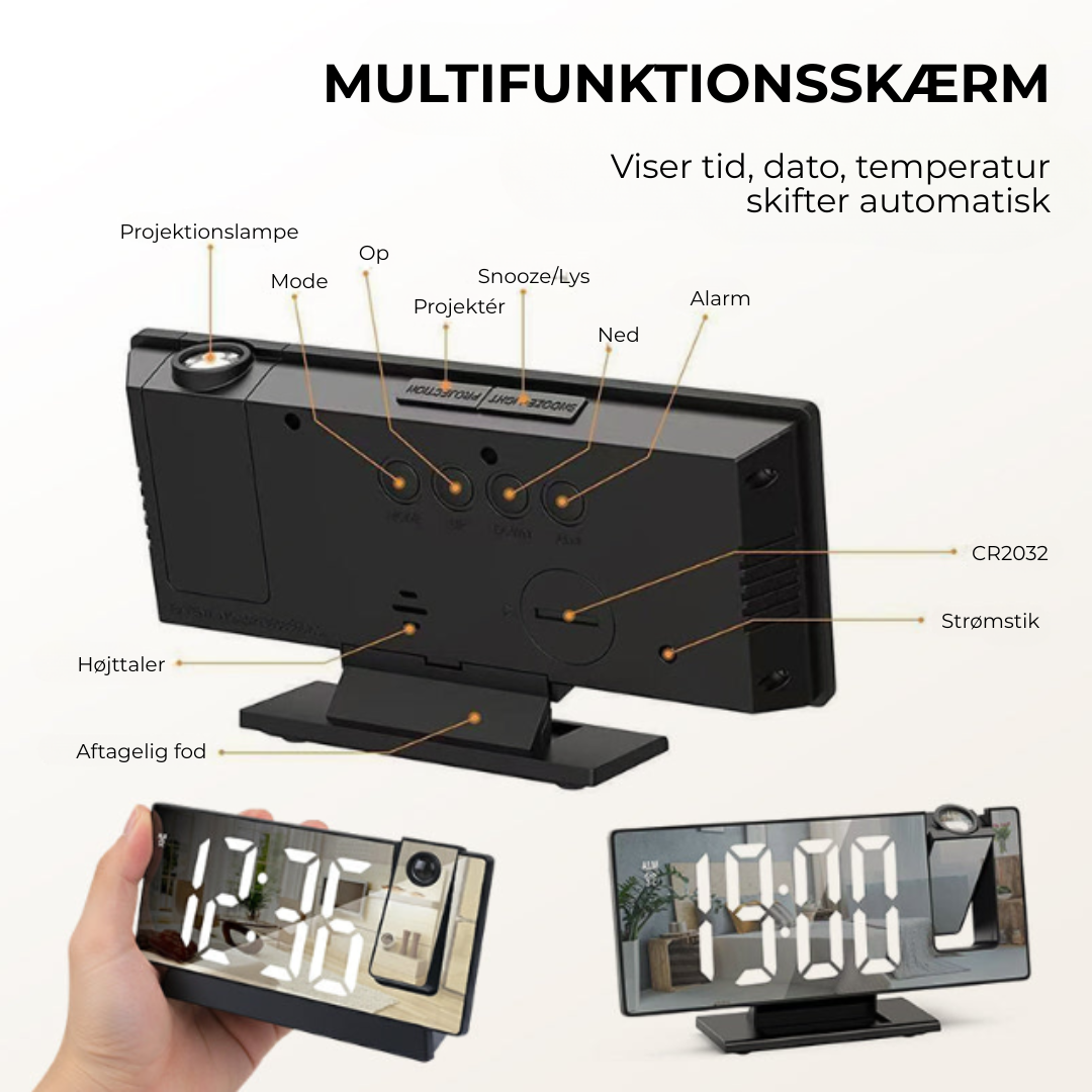 LoveleiVåg™ LED Loveleijektionsvækkeur - Vågn Loveleiere Hver Dag