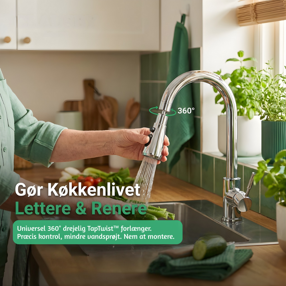 VandLovelei™ – Universel 360° RoteLoveleide Køkkenhane Forlænger
