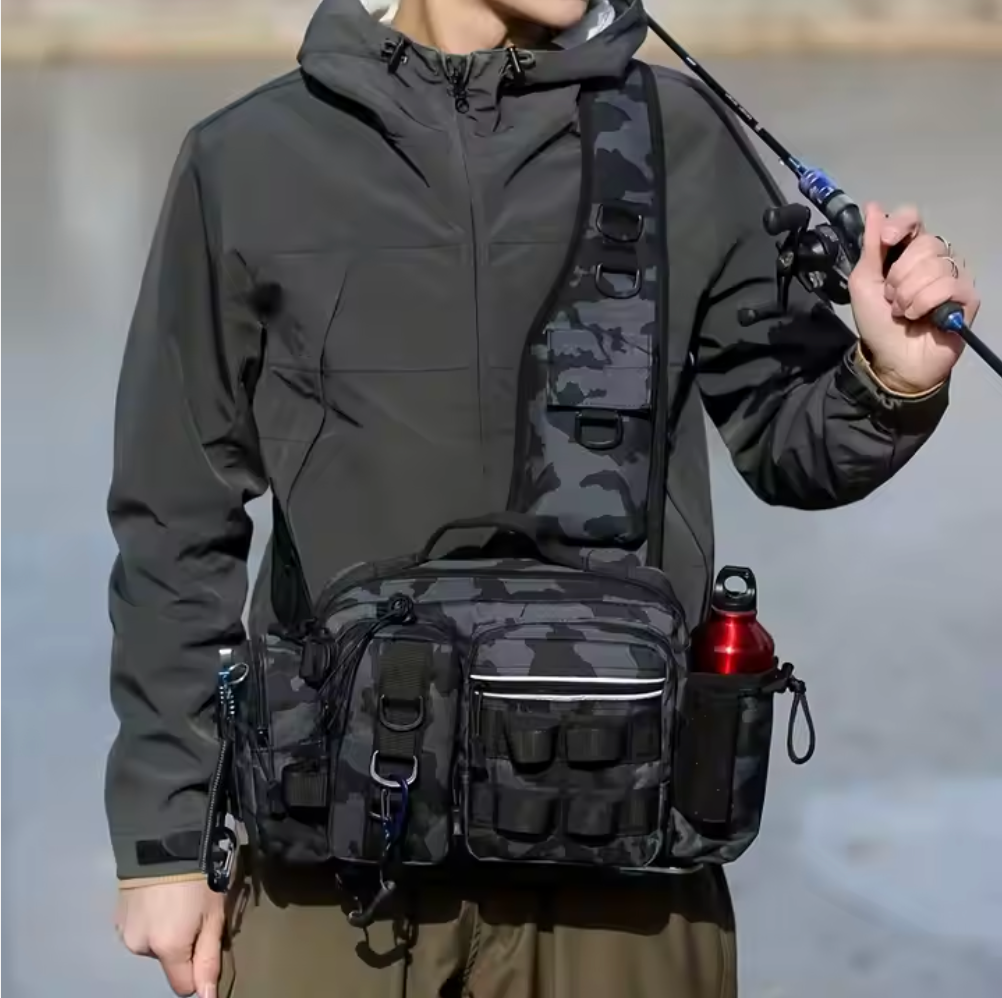 Kompakt Fiskeudstyrstaske – Bærbar Fisketaske til Fiskestænger og Tilbehør