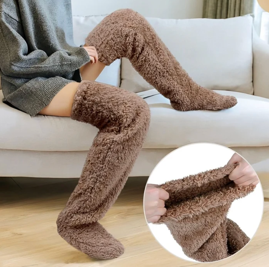 Fluffy Feet – Lange hygge­sokker i blød fleece