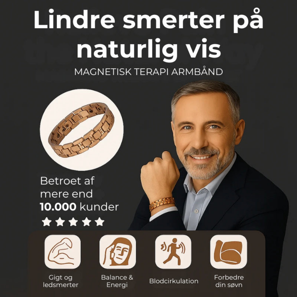 Liveria™ – Eksklusivt Magnetisk Kobber Terapiarmbånd