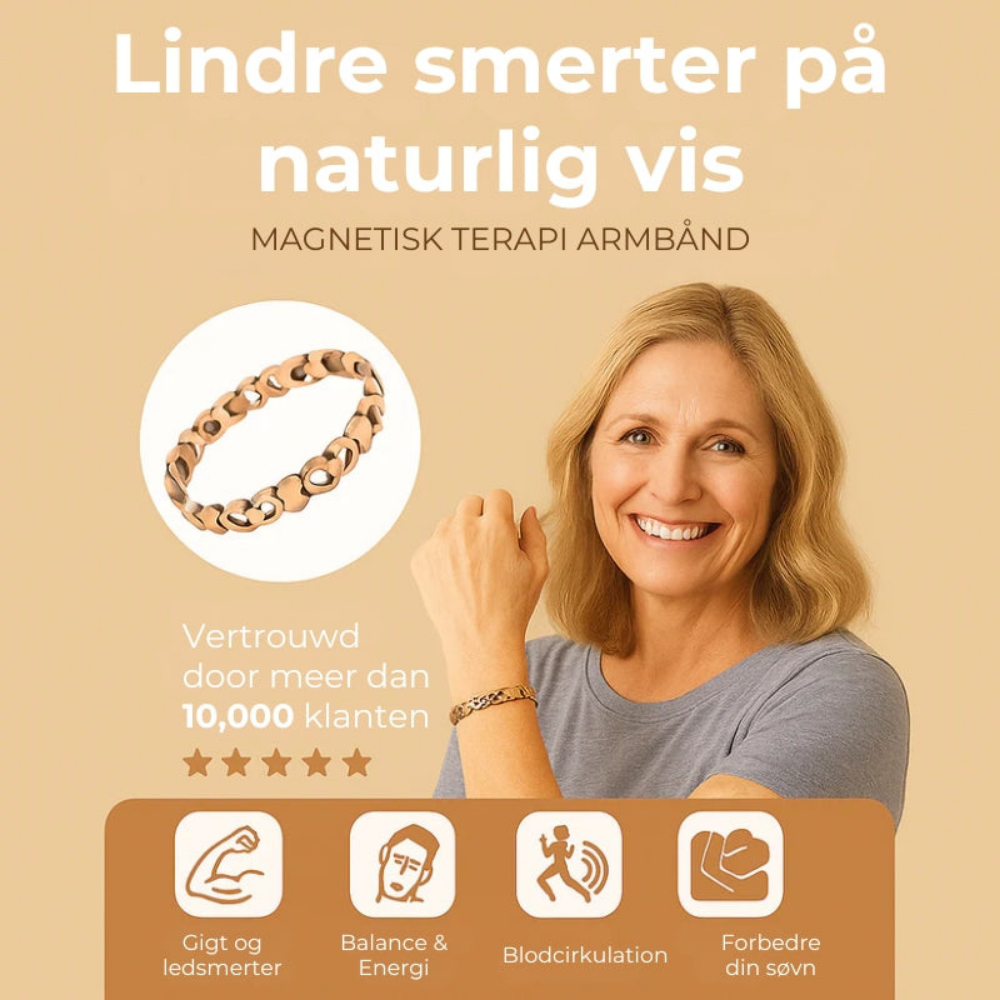 Liveria™ – Eksklusivt Magnetisk Kobber Terapiarmbånd