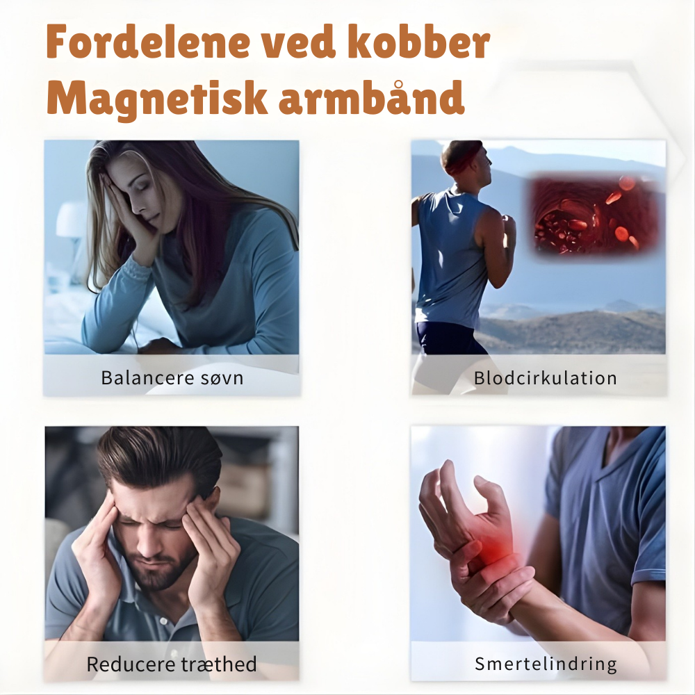 Liveria™ – Eksklusivt Magnetisk Kobber Terapiarmbånd