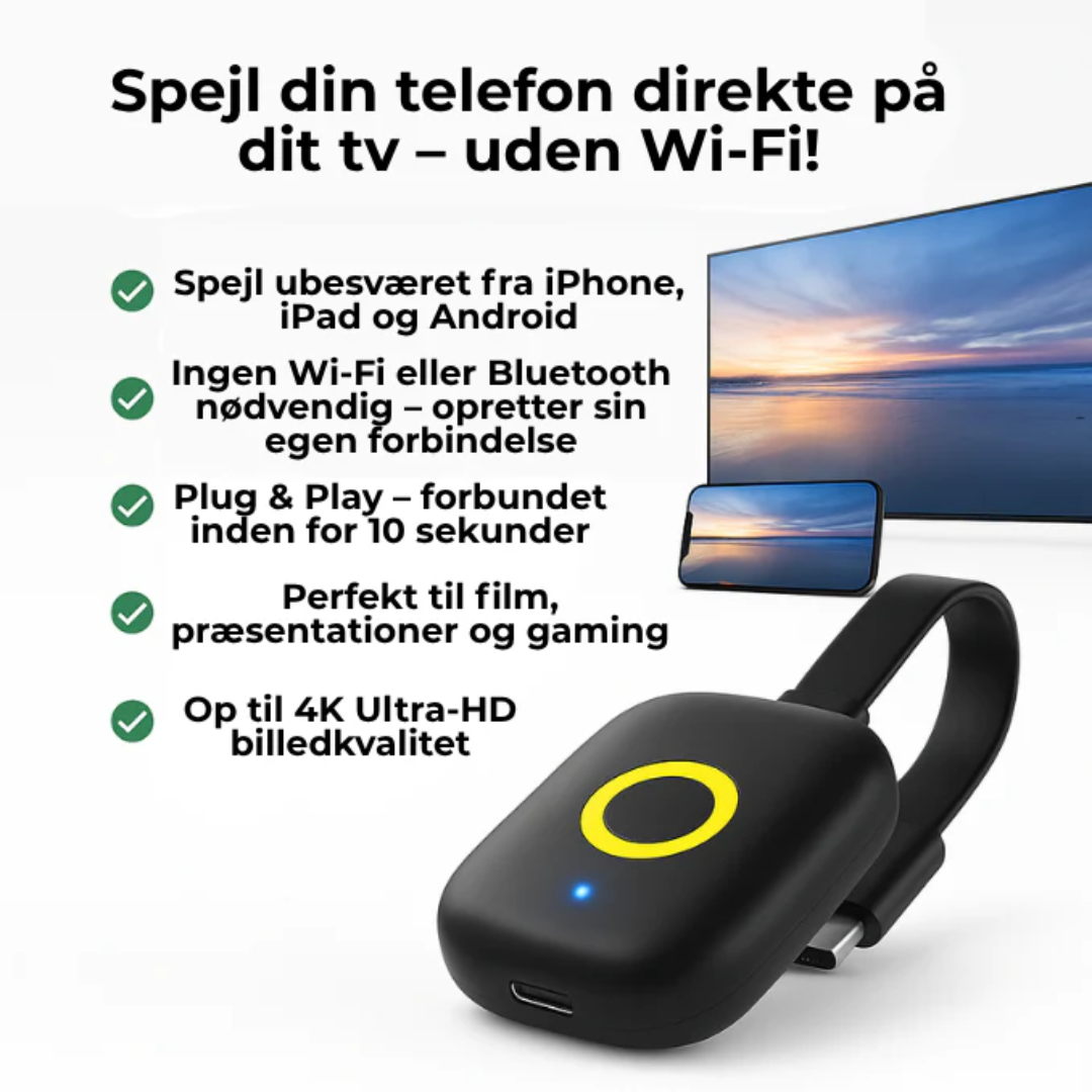 SpejlVen™ – Trådløs Skærmspejling til TV