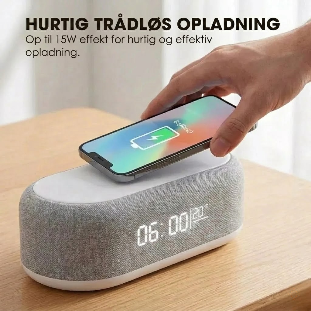 LoveleiStation™ – 6-i-1 Trådløs Ladestation med Flere Funktioner