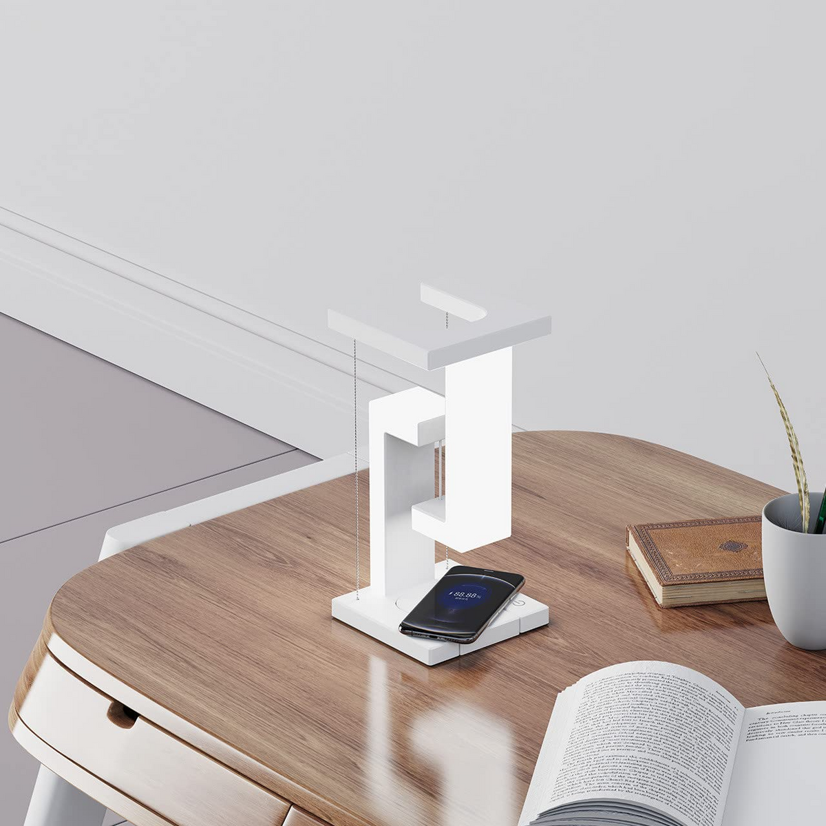 SvævLys™ – Svævende lampe med trådløs Loveleiphone-opladning
