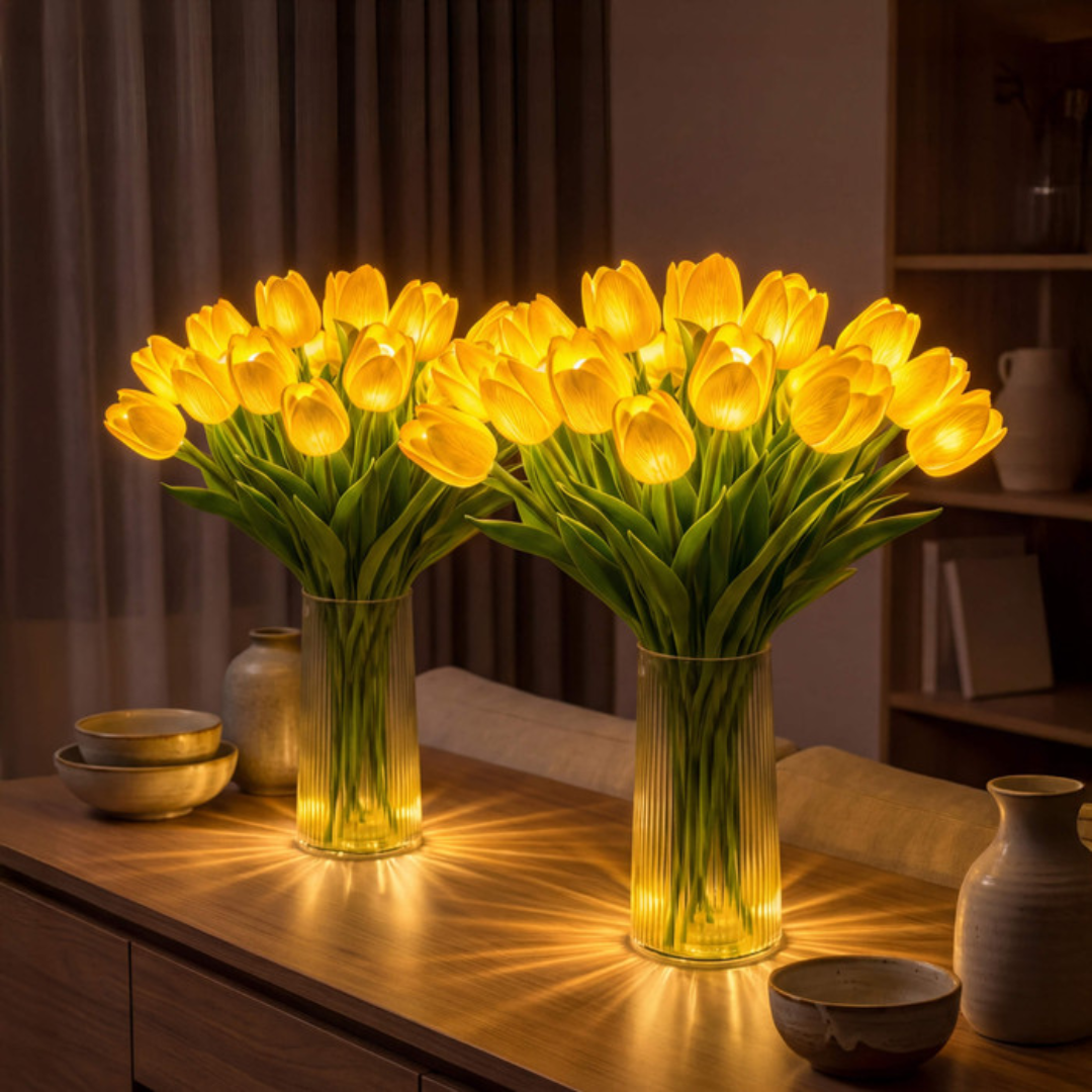 LumiTulip™ – Elegant LED-tulipanbuket med varm og magisk glød