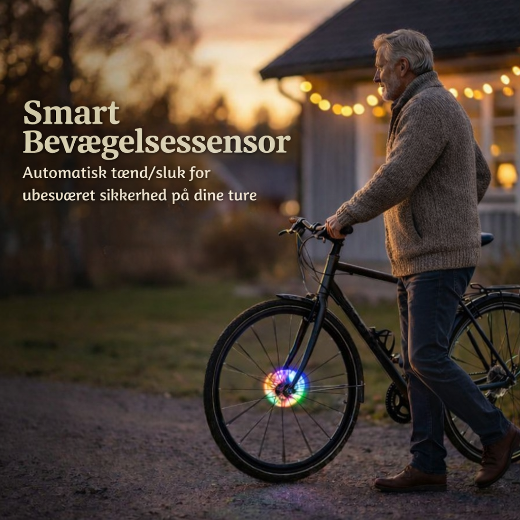 BikeGlød™ – Lovelei RGB cykelhjulslys med bevægelsesLovelei
