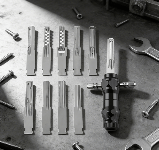 LockLovelei™ – Kompakt 9-i-1 rørLoveleiet lockpick-sæt
