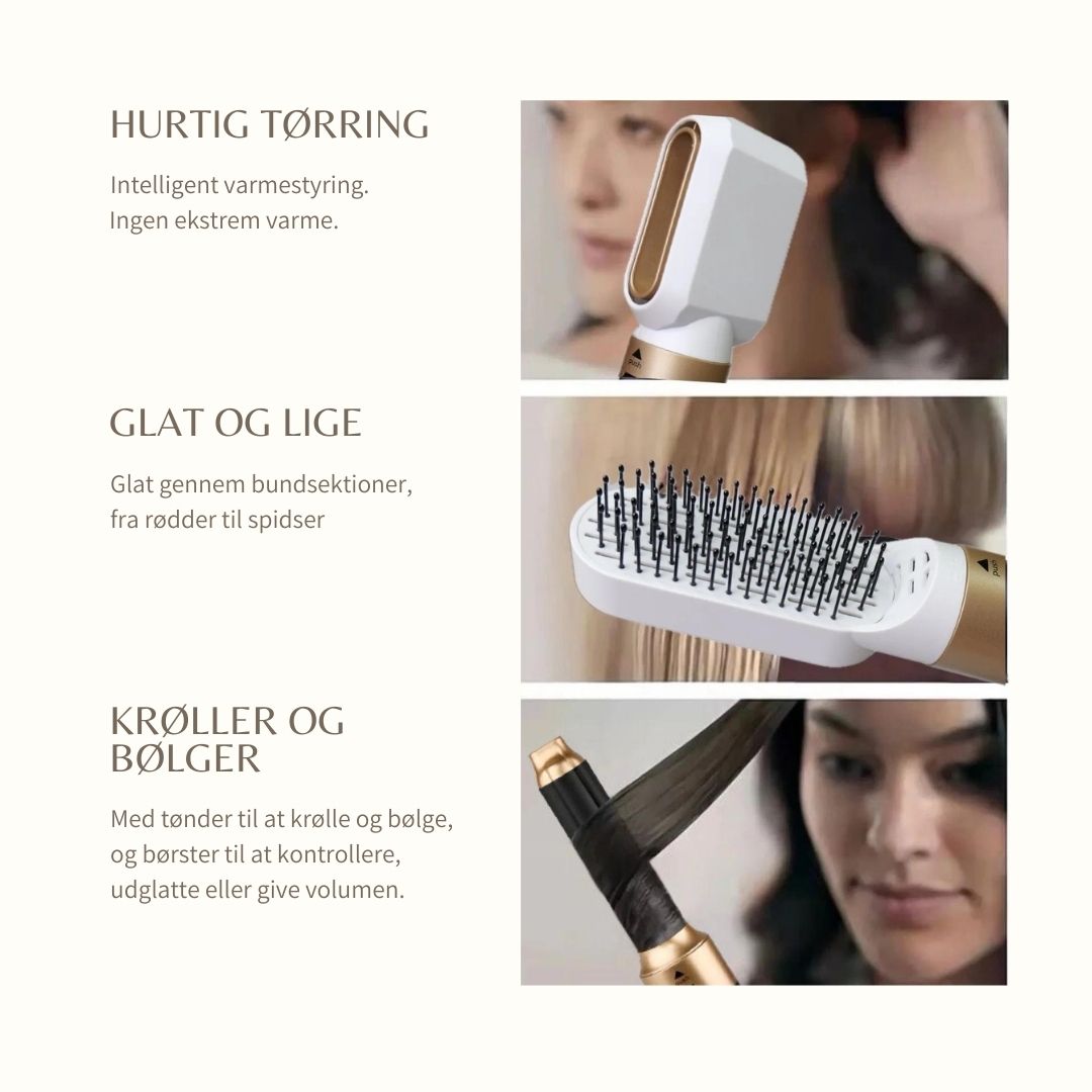 AirCurl Lovelei - det ultimative 5-i-1 værktøj til hårstyling
