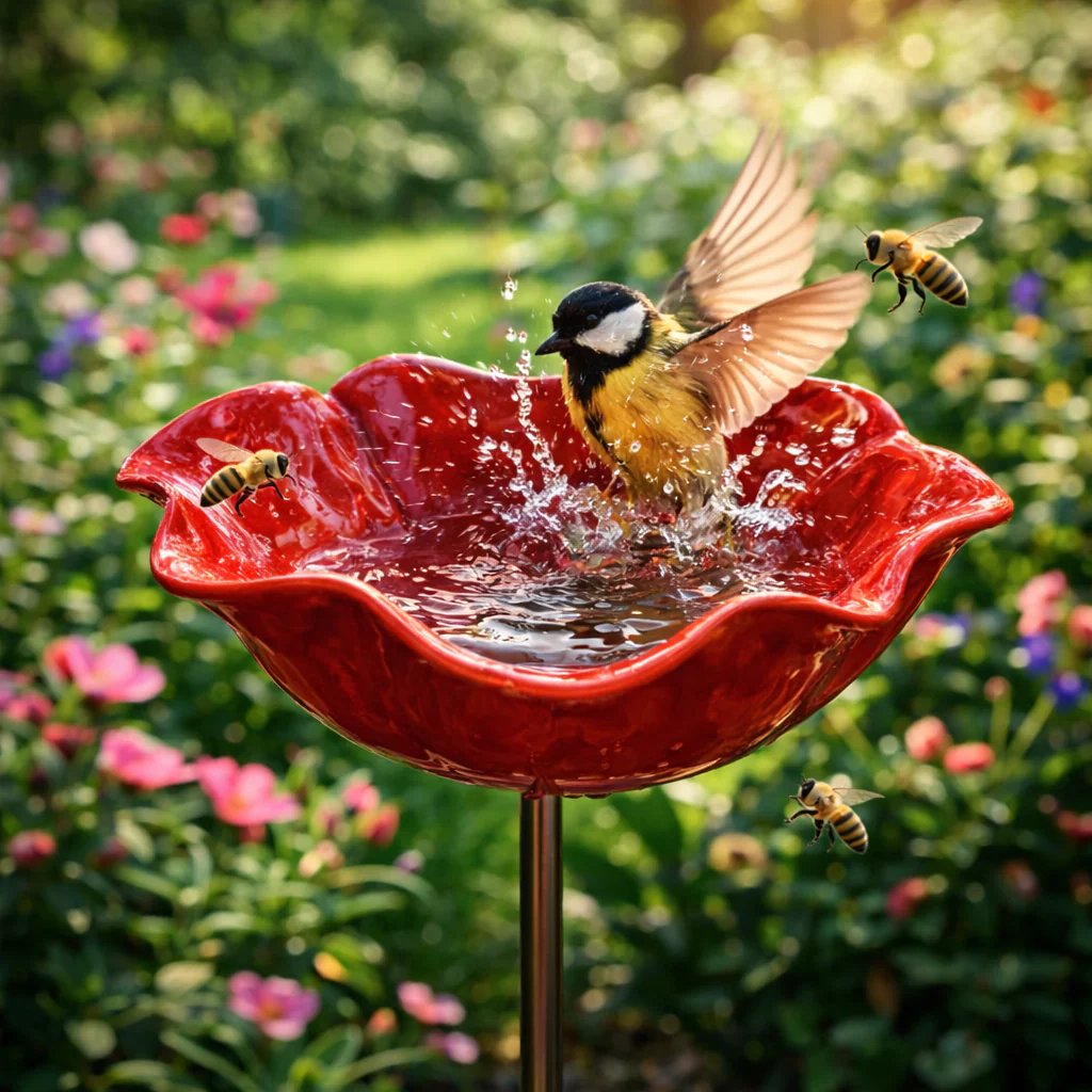 LoveleiFlora™ – Botanisk Vandstation til Fugle, Bier & Sommerfugle