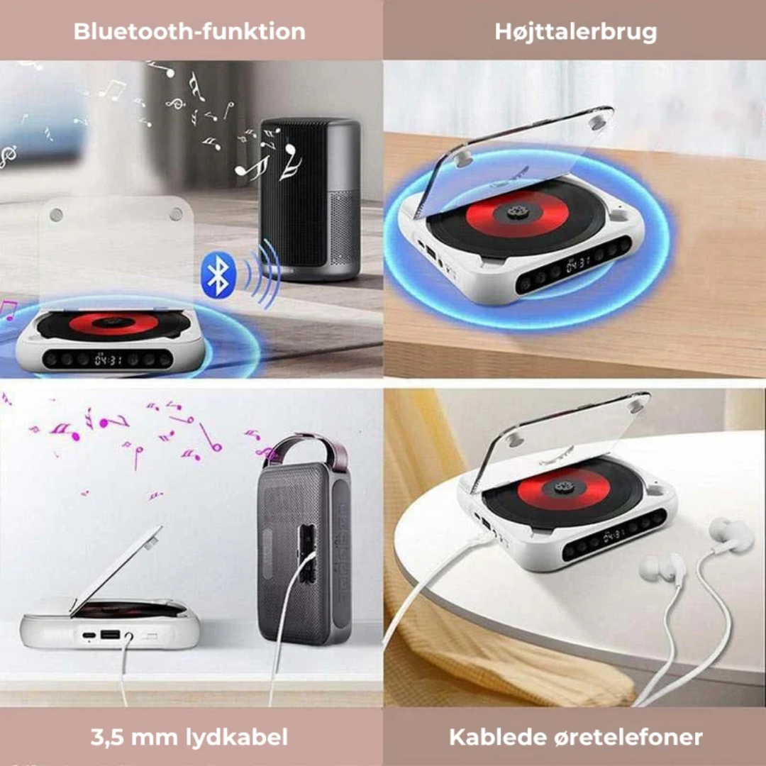 LoveleiTone CD™ – Trådløs Bærbar CD-Afspiller med Bluetooth