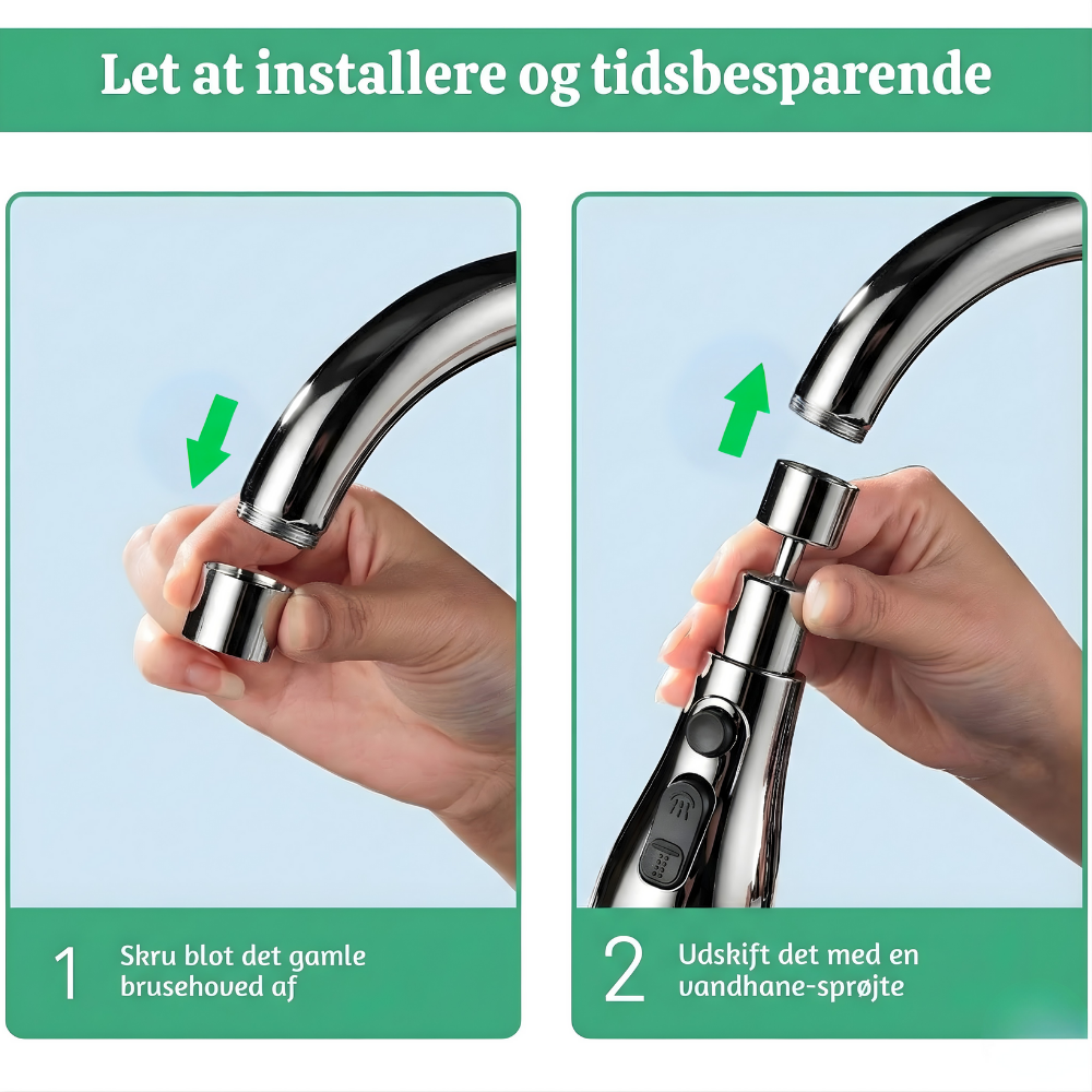 VandLovelei™ – Universel 360° RoteLoveleide Køkkenhane Forlænger