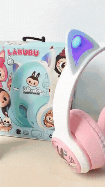 Lyshøre -Trådløse Hovedtelefoner til Børn – Labubu, Stitch eller Spiderman
