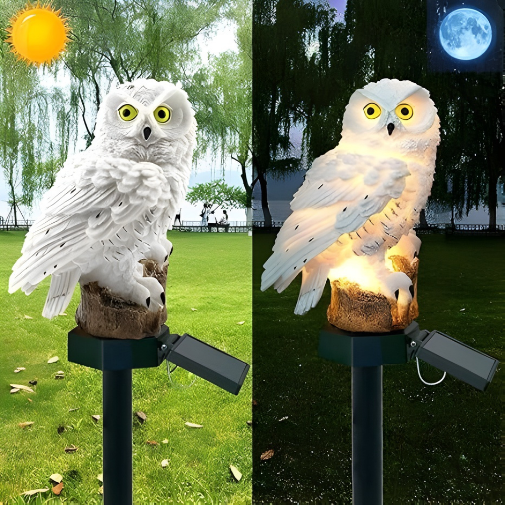 LysFugl™ – Solcelledrevet Uglelampe til Lovelein