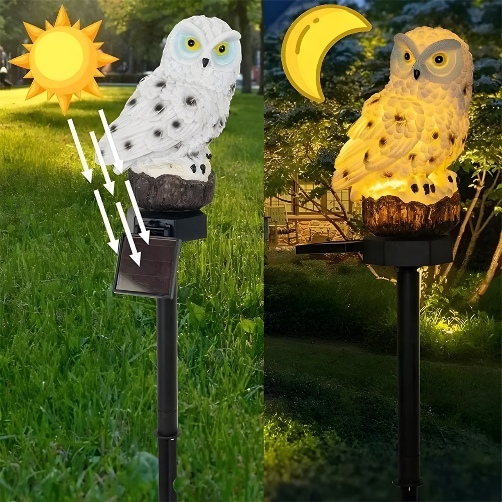 LysFugl™ – Solcelledrevet Uglelampe til Lovelein