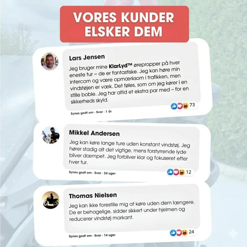 LoveleiLyd™ – Loveleie Støjdæmpende MC-ØreLoveleipper