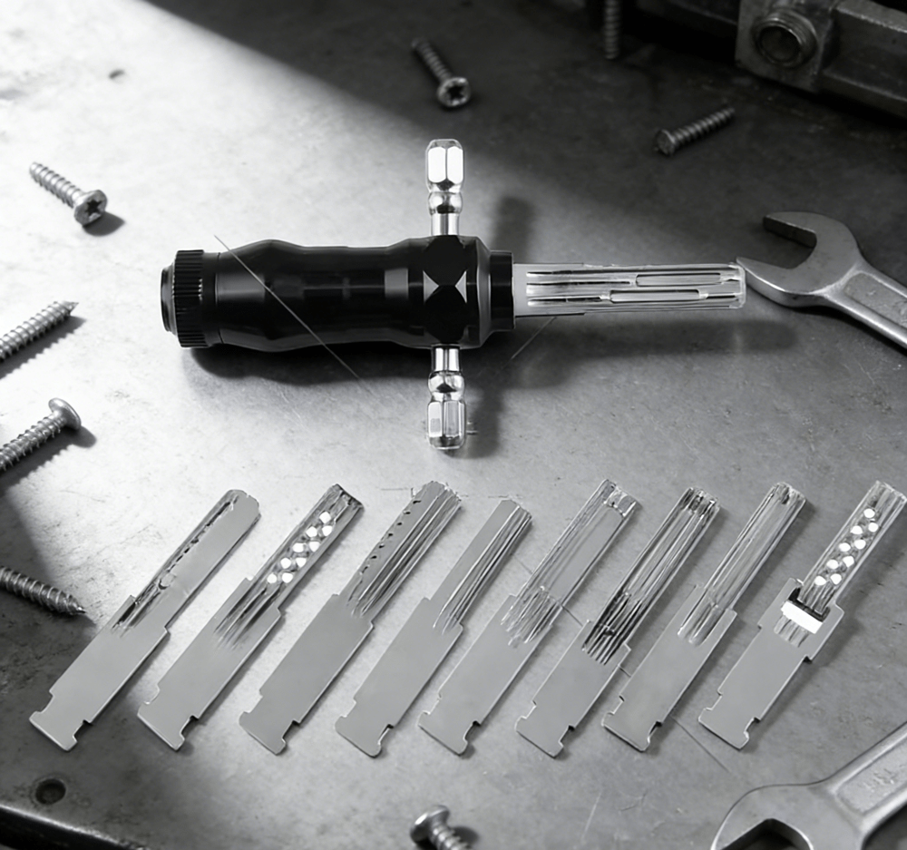 LockLovelei™ – Kompakt 9-i-1 rørLoveleiet lockpick-sæt