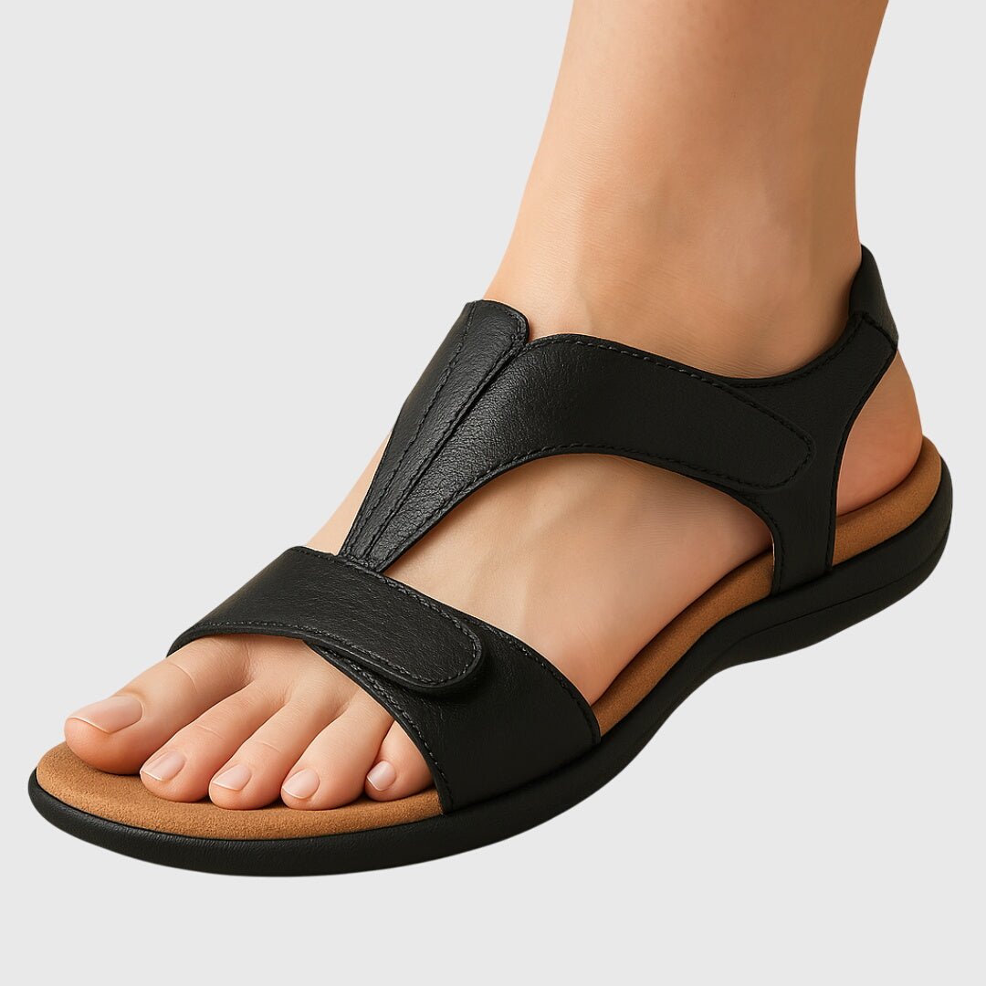 Andrea – sandaler med svangstøttende fodseng – Grå