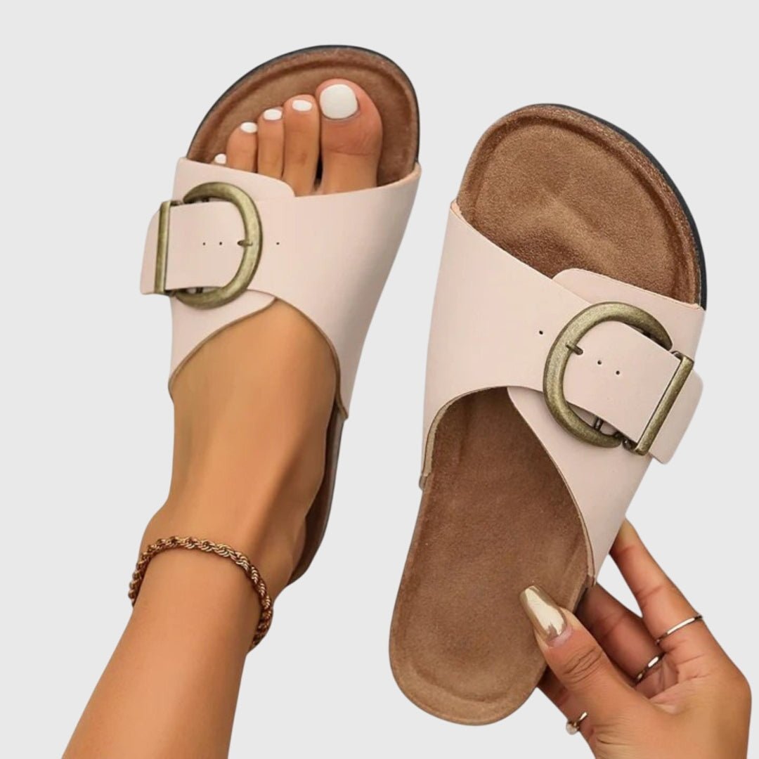 Augusta – sandaler med bred pasform – Beige