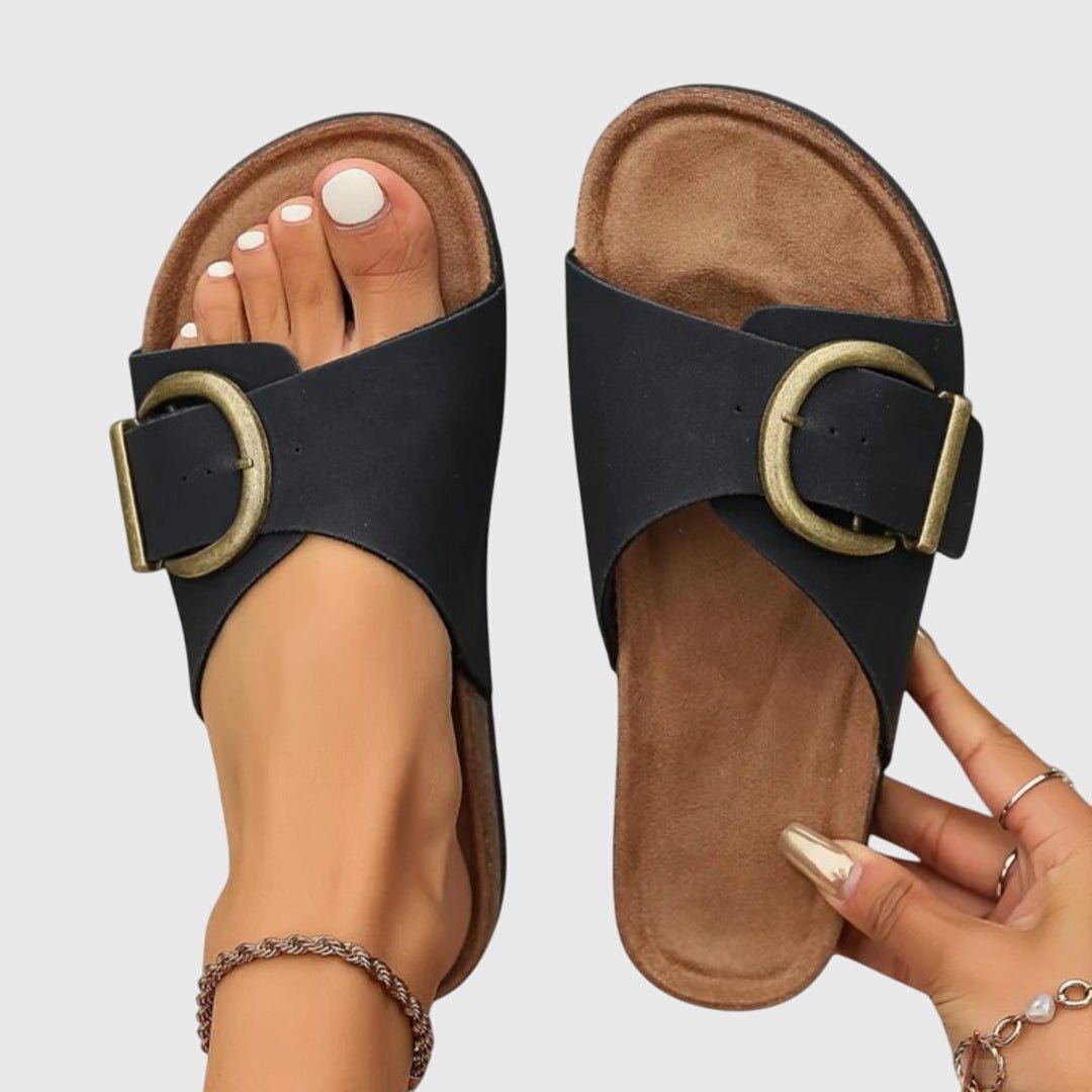 Augusta – sandaler med bred pasform – Beige