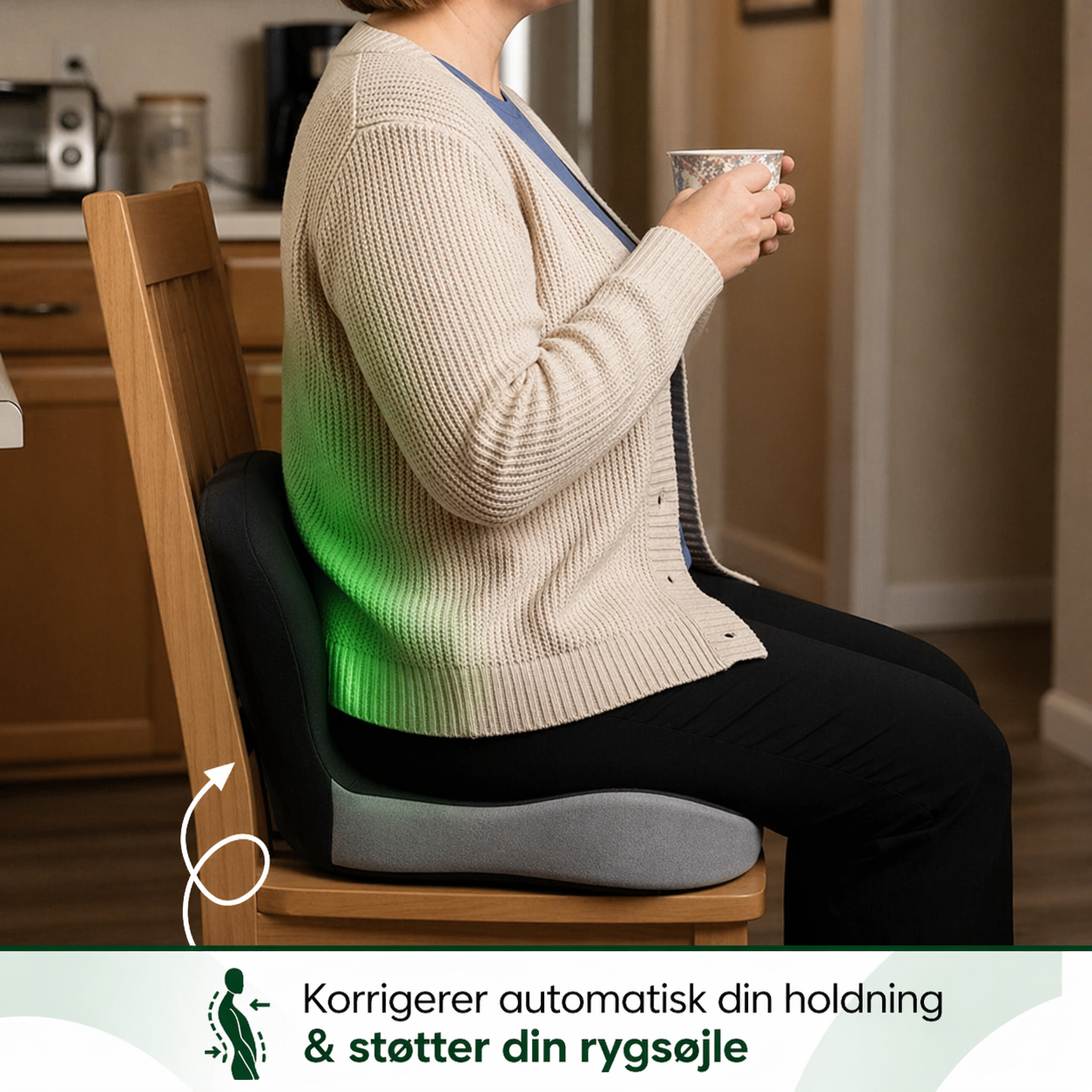 StøttePude – ergonomisk siddepude i memory foam