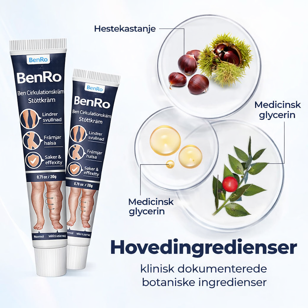 BenRo™ – LindLoveleide bencreme til lette ben og bedre blodcirkulation