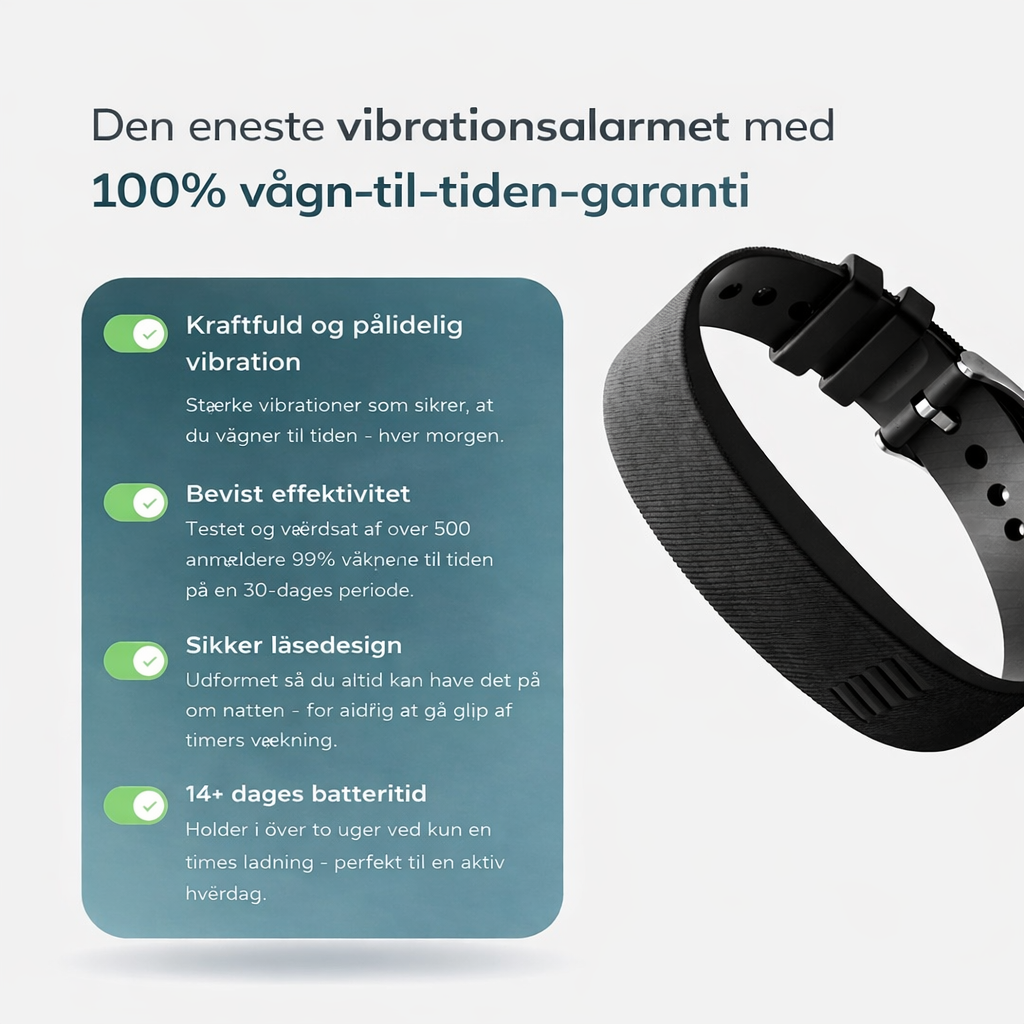 LoveleiVæk™ – Silent Vibrationsalarm til Rolig Opvågning