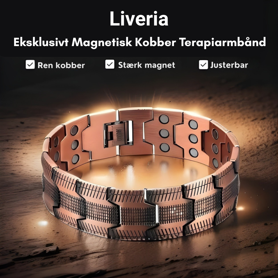 Liveria™ – Eksklusivt Magnetisk Kobber Terapiarmbånd