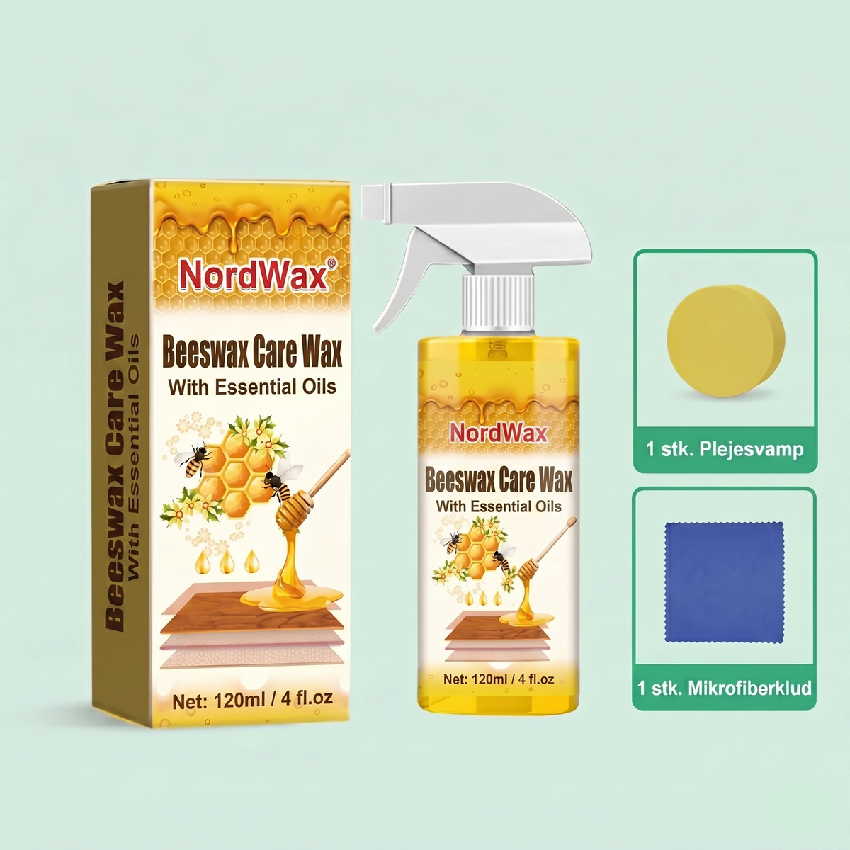 LoveleiWax™ - Alt-i-en Bivoks Spray til Træpleje