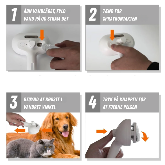 PetCare™ - Kæledyrsbørste med Tågespray og Massage