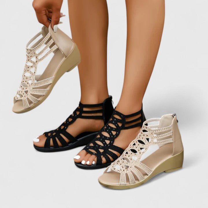Pernille – sommersandaler med justerbar rem – Khaki