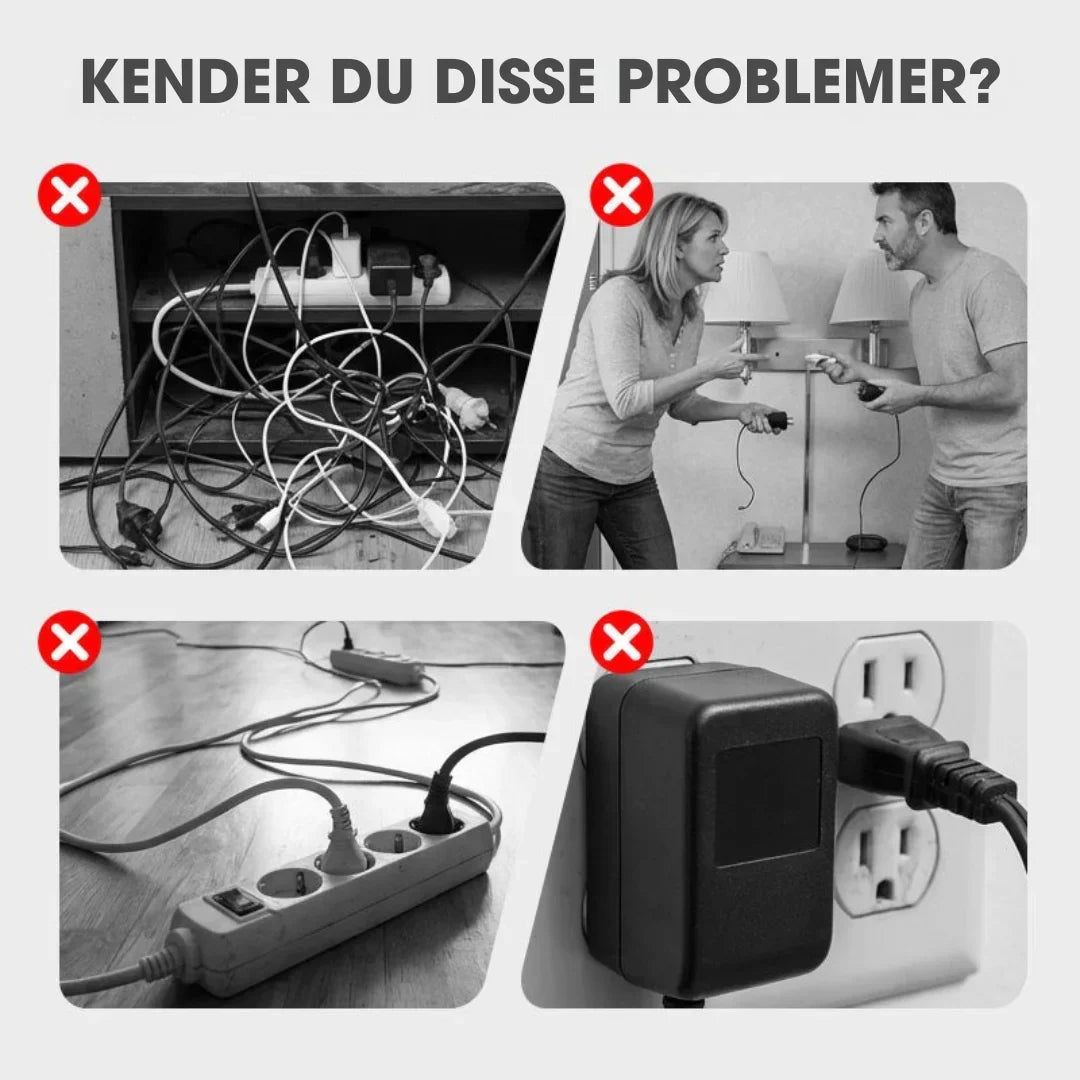 LoveleiHub™ – Alt-i-én stikdåse med USB-opladning og blødt natlys