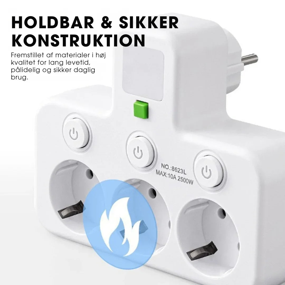 LoveleiHub™ – Alt-i-én stikdåse med USB-opladning og blødt natlys