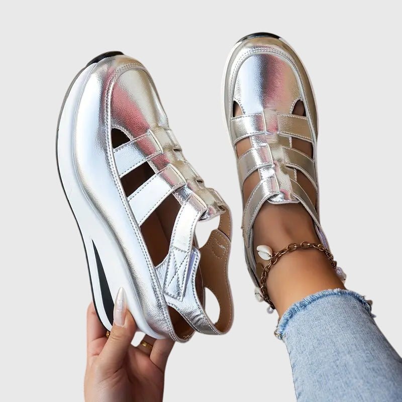 Selma – sandaler med anatomisk formet fodseng – Hvid