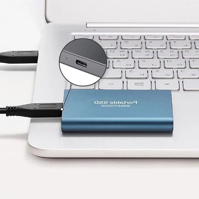 Ekstern SSD-harddisk – Bærbar USB-harddisk i aluminiumskabinet