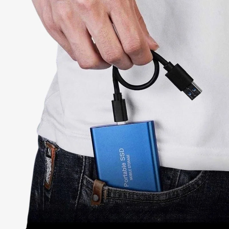 Ekstern SSD-harddisk – Bærbar USB-harddisk i aluminiumskabinet