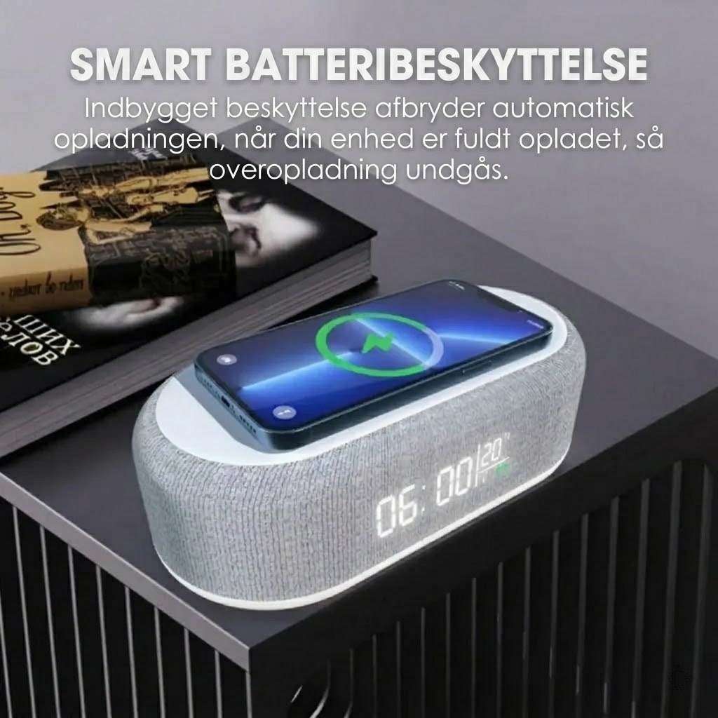 LoveleiStation™ – 6-i-1 Trådløs Ladestation med Flere Funktioner