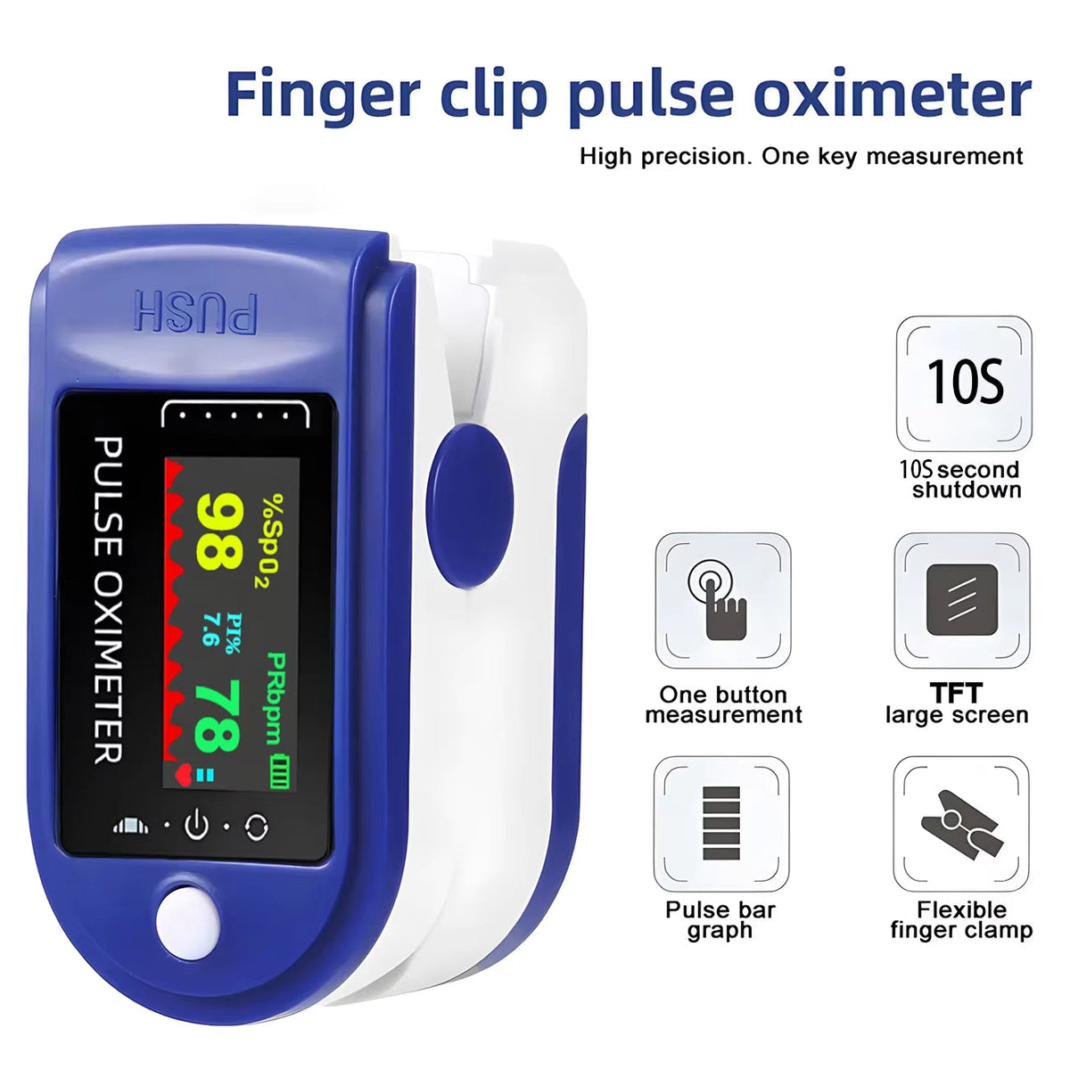 Fingerpulsoximeter med digitalt display