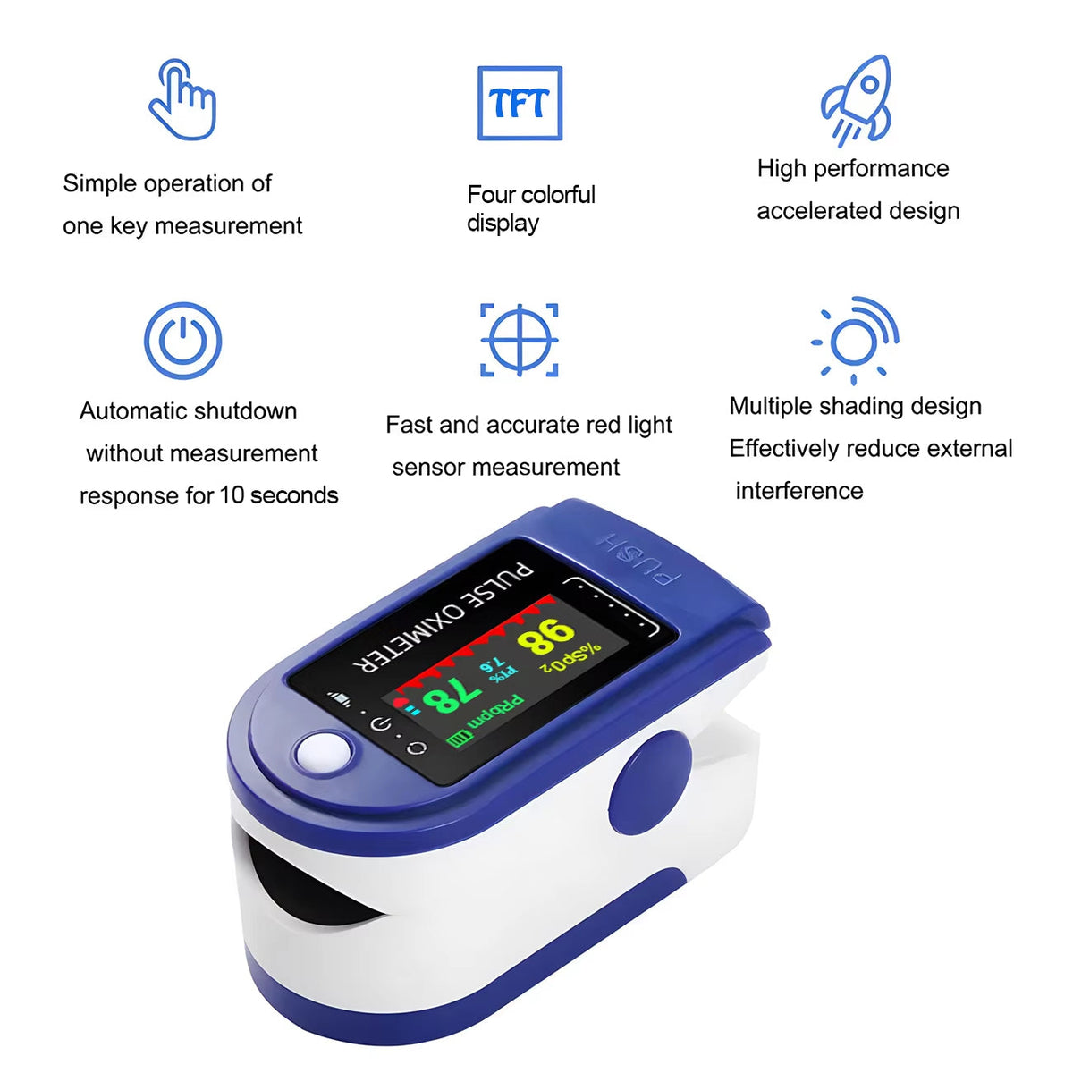 Fingerpulsoximeter med digitalt display