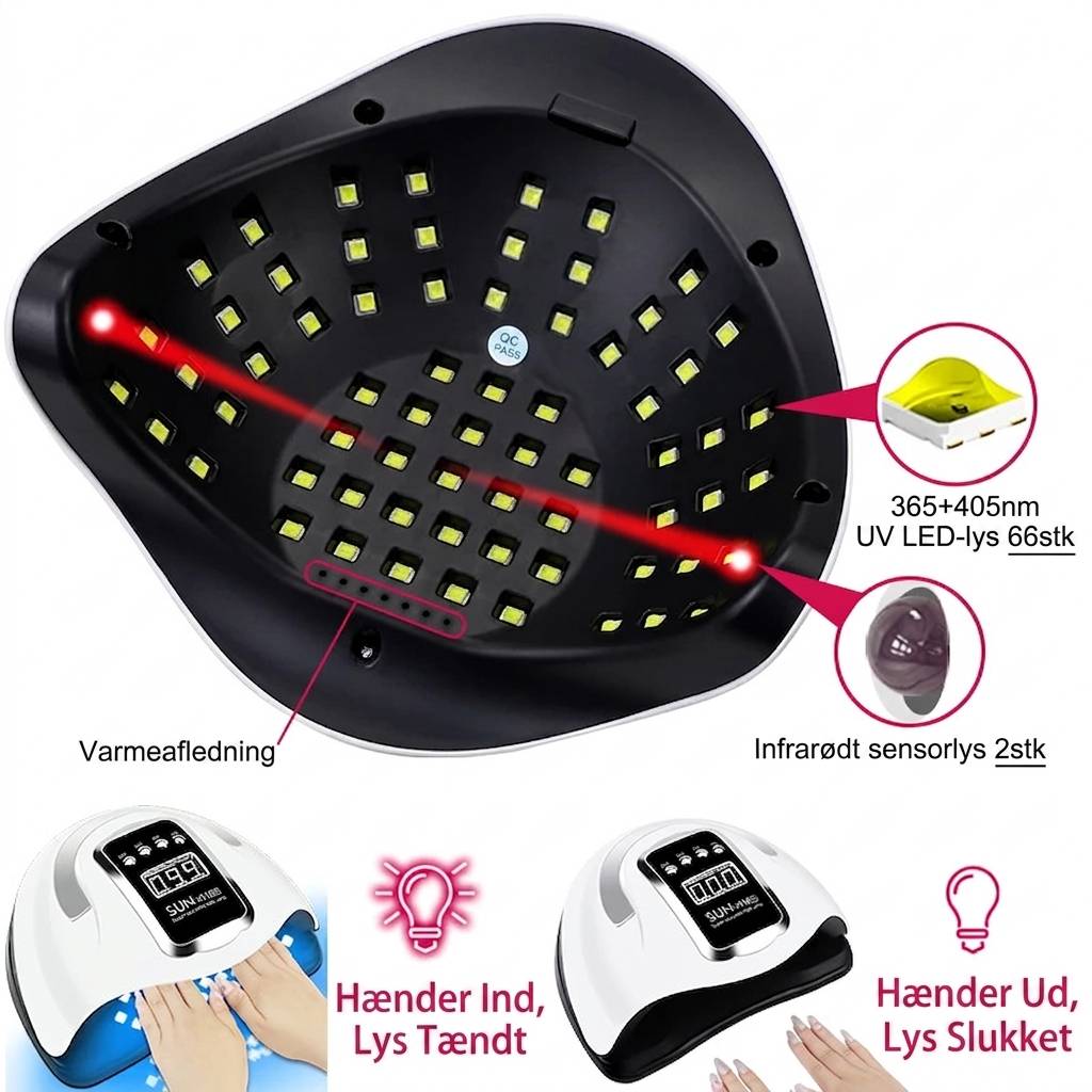 Bymarly Nail Lamp – LED UV Neglelampe til Salonresultater Hjemme