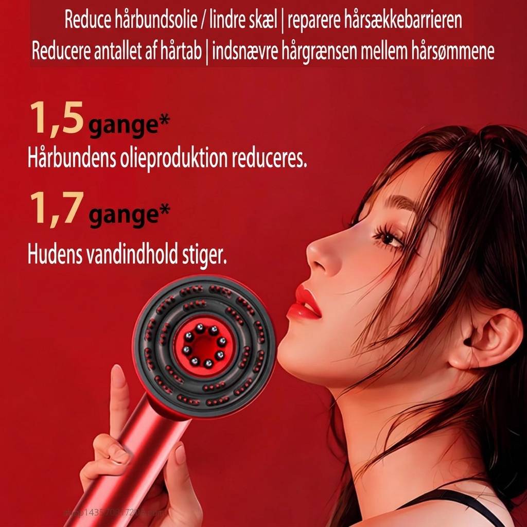 Bymarly Elektrisk Hovedbundsmassager – Shiatsu Massagebørste til Afslapning og Hårpleje