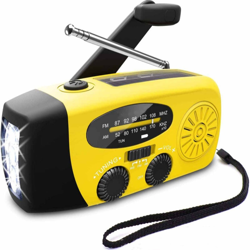 NødRadio™ – Multifunktionel solcelledrevet nødradio med oplader