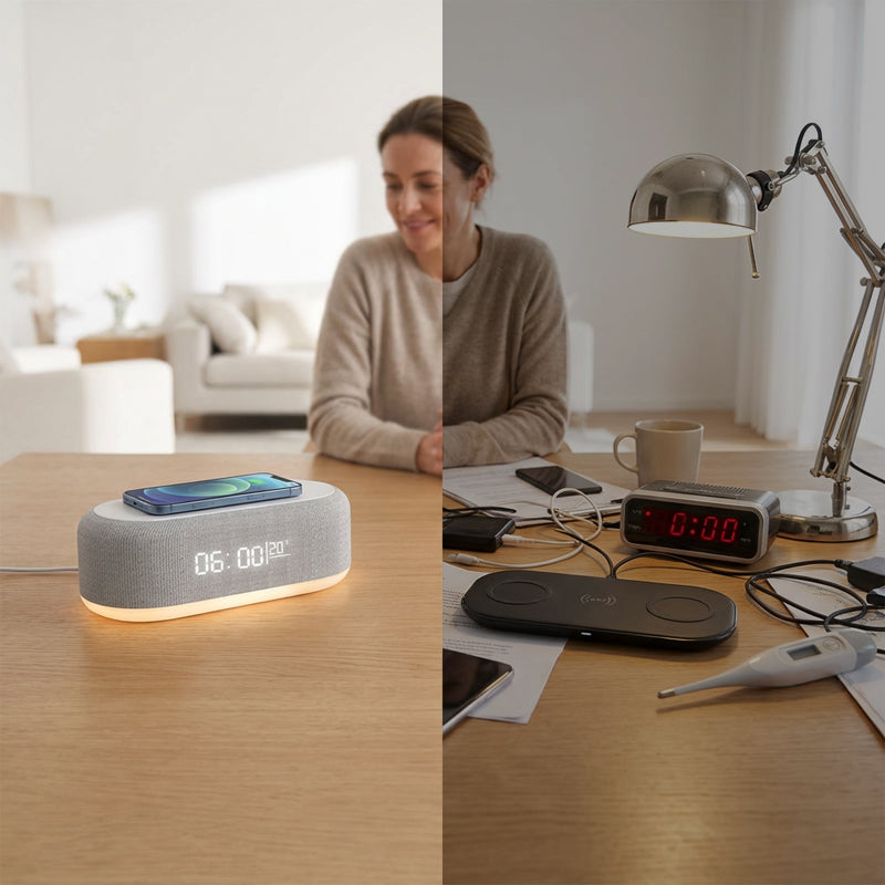 LoveleiStation™ – 6-i-1 Trådløs Ladestation med Flere Funktioner